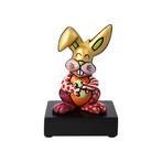Romero Britto (1963) - sculptuur, Orange Rabbit - 14 cm -