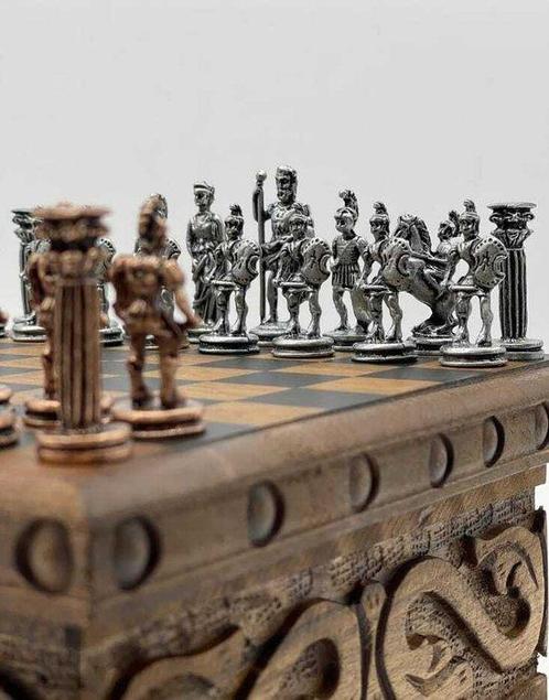 Hand Made - Schaakspel - Hout, Antiek en Kunst, Curiosa en Brocante