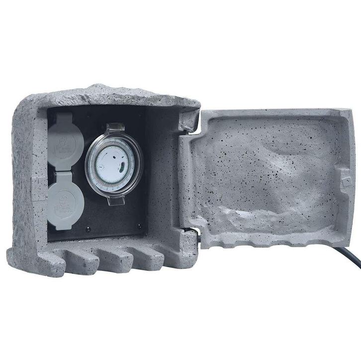 Tuinstopcontact met Timer | Retourdeal | 40% Korting, Tuin en Terras, Buitenverlichting, Waterbestendig, Netvoeding, 250 watt of meer