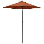 vidaXL Parasol met LED-verlichting 200x211 cm aluminium, Tuin en Terras, Parasols, Verzenden, Nieuw, 2 tot 3 meter