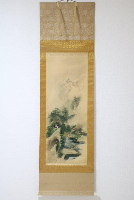 Kakejiku  (hangscroll) - Buitengewone landschapsschilderij, Antiek en Kunst, Antiek | Overige Antiek