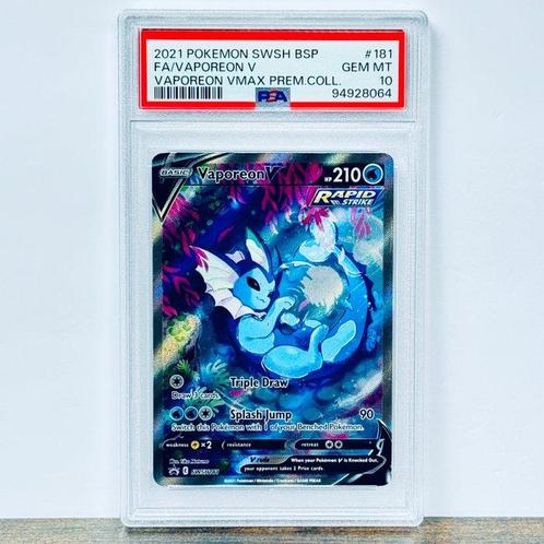 Pokémon Graded card - Vaporeon Vmax FA - Vaporeon Vmax, Hobby en Vrije tijd, Verzamelkaartspellen | Pokémon