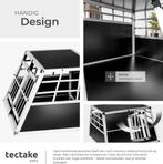 tectake® Dubbele Hondenbench - Aluminium Transportbox met Tr, Verzenden, Nieuw