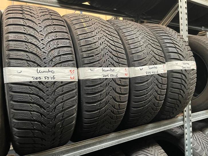205-55-16 Kumho Winterbanden 5.5mm Incl Montage 205 55 16, Auto-onderdelen, Banden en Velgen, 16 inch, Winterbanden, 205 mm, Personenwagen
