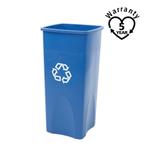 Rubbermaid Afvalcontainer Vierkant Blauw 87 Liter, Verzenden