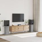 vidaXL Speakerstandaards 2 st 30x30x60 cm bewerkt hout grijs, Muziek en Instrumenten, Standaards, Verzenden, Nieuw