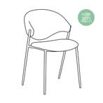 *WOONWINKEL* Dan-Form Zone Beige Eetkamerstoel Met Chroom, Huis en Inrichting, Stoelen, Verzenden, Nieuw