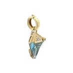Hanger - 14 karaat Geel goud - 10.05ct. tw. Aquamarijn -