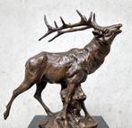 Beeldje - Deer - stag - Brons, Marmer