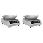 GGM Gastro | (2 stuks) Wok inductie kookplaat - 3,5 kW - |, Verzenden, Nieuw in verpakking, Fornuis, Frituur en Grillen