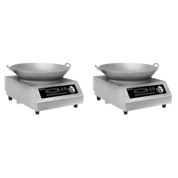 GGM Gastro | (2 stuks) Wok inductie kookplaat - 3,5 kW - | beschikbaar voor biedingen