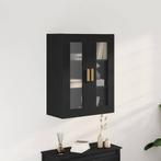 vidaXL Zwart Eiken Wandkast - 69.5x34x90 cm, Huis en Inrichting, Kasten | Buffetkasten, Verzenden, Eikenhout, Nieuw, 50 tot 100 cm