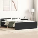 vidaXL Bedframe met hoofd- en voeteneinde zwart 150x200 cm, Huis en Inrichting, Slaapkamer | Bedden, Verzenden, Zwart, Overige maten