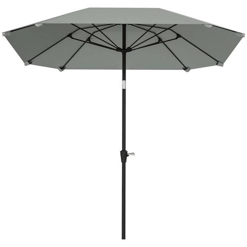 TRUUSK Parasol Ø233 Cm, Parasol Met Knikfunctie, Achthoekige, Tuin en Terras, Parasols, Nieuw, Verzenden