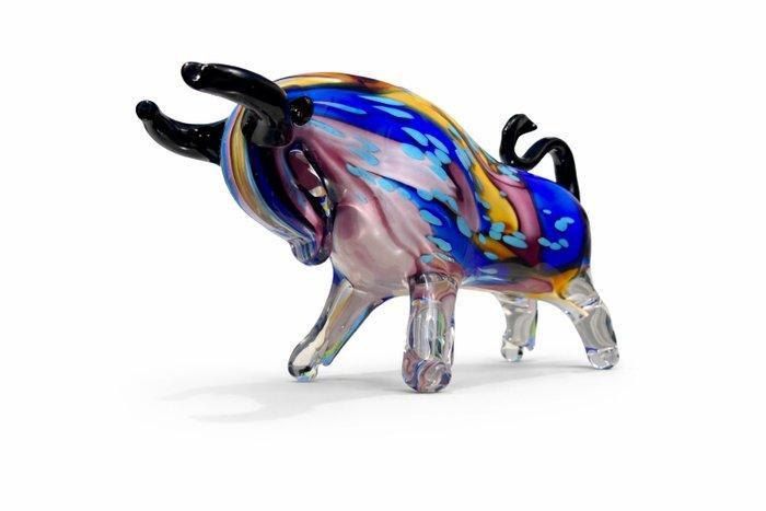 sculptuur, Glas Art - Handmade - Bull - 21 cm - Glas, Antiek en Kunst, Kunst | Designobjecten
