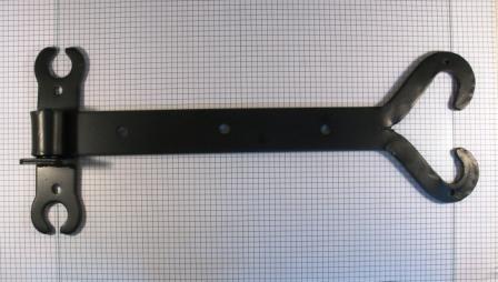 Gesmeed scharnier 40 cm ijzer zwart, Doe-het-zelf en Verbouw, Hang- en Sluitwerk, Nieuw, Ophalen of Verzenden