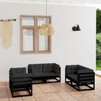 vidaXL 6-delige Loungeset met kussens massief grenenhout, Verzenden, Nieuw, Loungeset