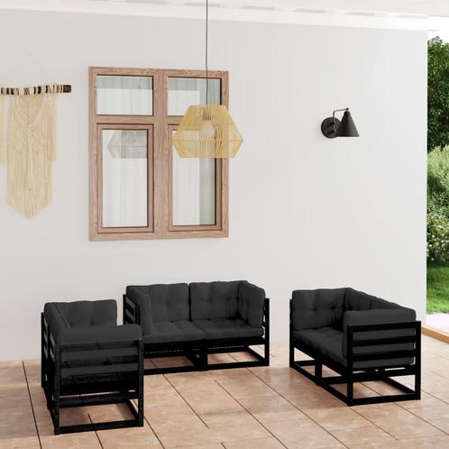 vidaXL 6-delige Loungeset met kussens massief grenenhout, Tuin en Terras, Tuinsets en Loungesets, Loungeset, Nieuw, Verzenden