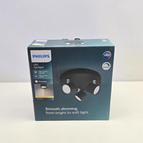Philips Star opbouwspot 3-lichts Led  Zwart | Nieuw, Huis en Inrichting, Lampen | Spots, Nieuw, Ophalen of Verzenden