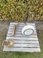 HaWa - Lamp - Gelakt messing - Wandlamp - Glazen Kap