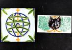 Tegel (2) - 2 Portuguese Tiles - Bordalo Pinheiro -