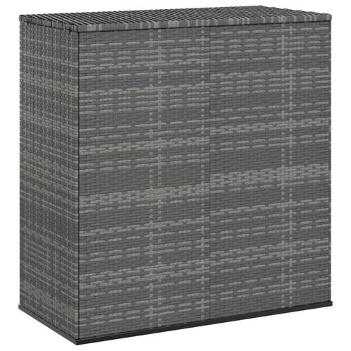 vidaXL Tuinbox 100x49x103,5 cm polyetheen rattan grijs, Tuin en Terras, Overige Tuin en Terras, Nieuw, Verzenden