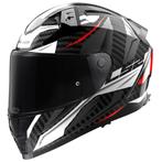 LS2 FF811 Vector II Carbon Savage Wit Rood Grijs, Motoren, Kleding | Motorhelmen, Verzenden, Nieuw met kaartje, Overige merken