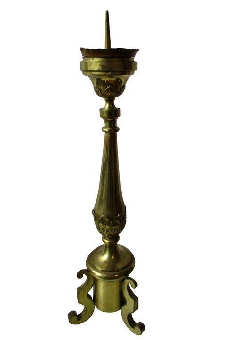 Kandelaar - Messing en koper - Grote kerkkandelaar - 90 cm -, Antiek en Kunst, Kunst | Niet-Westerse kunst