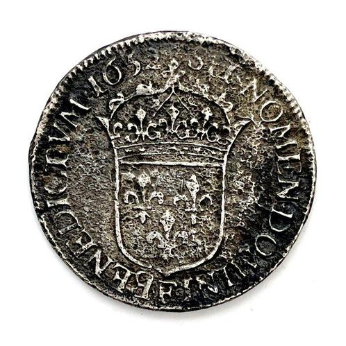 Frankrijk. Louis XIV (1643-1715). 1/2 Écu 1652-F, Angers, Postzegels en Munten, Munten | Europa | Euromunten