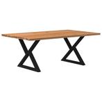 vidaXL Eettafel rechthoekig 200x120x74 cm massief eikenhout, Huis en Inrichting, Tafels | Eettafels, Verzenden, Nieuw