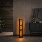 *WOONWINKEL* Vloerlamp Metaal Zwart Nikkel L, Huis en Inrichting, Lampen | Vloerlampen, Verzenden, Nieuw