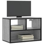 vidaXL Tv-meubel 60x31x39,5 cm bewerkt hout metaal grijs, Verzenden, Nieuw, Overige houtsoorten