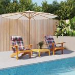 vidaXL Stoelkussen 2 pcs Rood ruitpatroon 58 x 77 x 4.5 cm, Huis en Inrichting, Verzenden, Nieuw, Rood