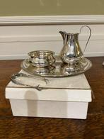 Suiker en roomstel (4) - strak tijdloos model - .925 zilver, Antiek en Kunst, Antiek | Goud en Zilver
