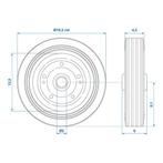 ProPlus Neuswielband - Metalen velg - Massief rubber - Ø..., Auto diversen, Aanhangwagen-onderdelen, Ophalen of Verzenden, Nieuw