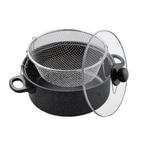 Benson Frituurpan met korf - Carbonstaal - Marmer coating..., Huis en Inrichting, Keuken | Keukenbenodigdheden, Ophalen of Verzenden