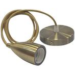 LED Hanglamp - Edysa - Industrieel - Rond - Mat Brons, Ophalen of Verzenden, Nieuw, Metaal