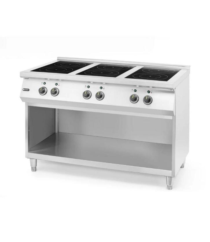Inductiefornuis 6-pits | Open onderkast | 25,5kW | 400V, Zakelijke goederen, Horeca | Keukenapparatuur, Nieuw in verpakking, Verzenden