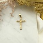 Gouden hanger van een kruis met corpus (Hanger of bedel), Ophalen of Verzenden, Gebruikt, Goud, Overige merken