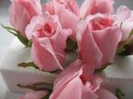 Roosjes 5-6cm. zijde best quality hot pink roze 10 st roos, Ophalen of Verzenden, Nieuw