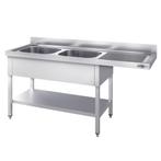 GGM Gastro | Vaatwasser Spoeltafel - 1600x700mm - met 2 |, Verzenden