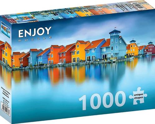 Houses on Water - Groningen Netherlands Puzzel (1000, Hobby en Vrije tijd, Denksport en Puzzels, Nieuw, Verzenden