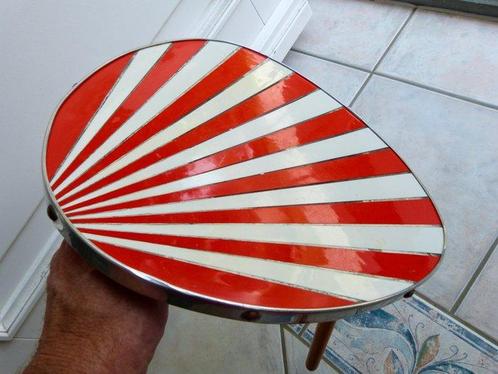 Bijzettafel - Aluminium, Hout, PVC - Bloemhouder, tafel,, Antiek en Kunst, Kunst | Designobjecten