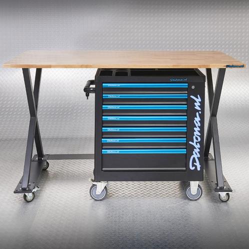 Datona Industriële werktafel 160 cm en gereedschapswagen -, Doe-het-zelf en Verbouw, Werkbanken, Nieuw, Ophalen of Verzenden