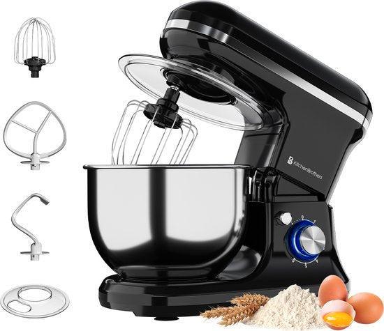 2dekans | KitchenBrothers Keukenmachine & Mixer – 1200W – 5L, Witgoed en Apparatuur, Keukenmixers, Zo goed als nieuw, Ophalen of Verzenden