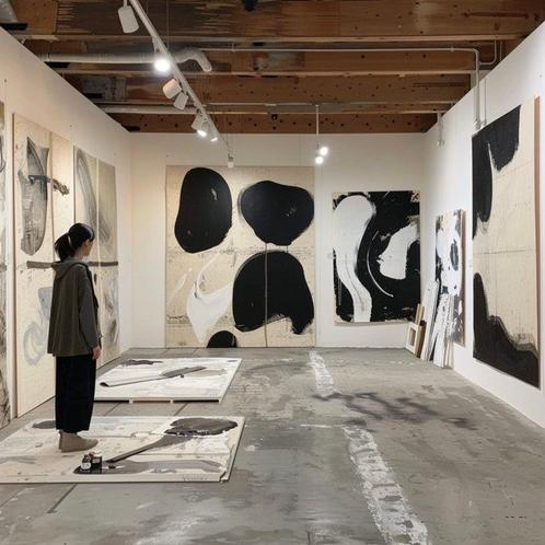 Aiko Yamada - Shibusa 024 XXL Dyptich, Antiek en Kunst, Kunst | Schilderijen | Modern