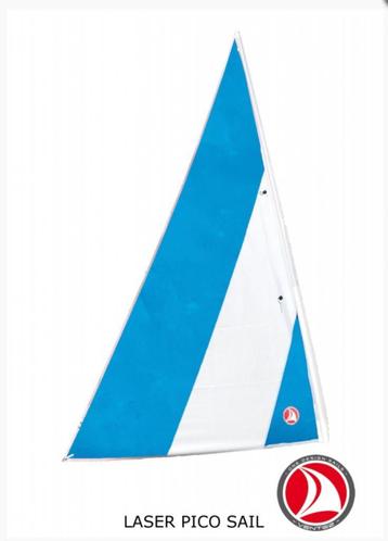 Ventoz Laser Pico Grootzeil (5.2 m2) Blauw-wit zeil, nieuw! beschikbaar voor biedingen