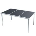 vidaXL Tuintafel 150x90x74 cm staal zwart, Tuin en Terras, Tuintafels, Verzenden, Nieuw