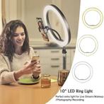 26 cm LED Ringlamp met Statief USB Dimbaar, Verzenden, Nieuw