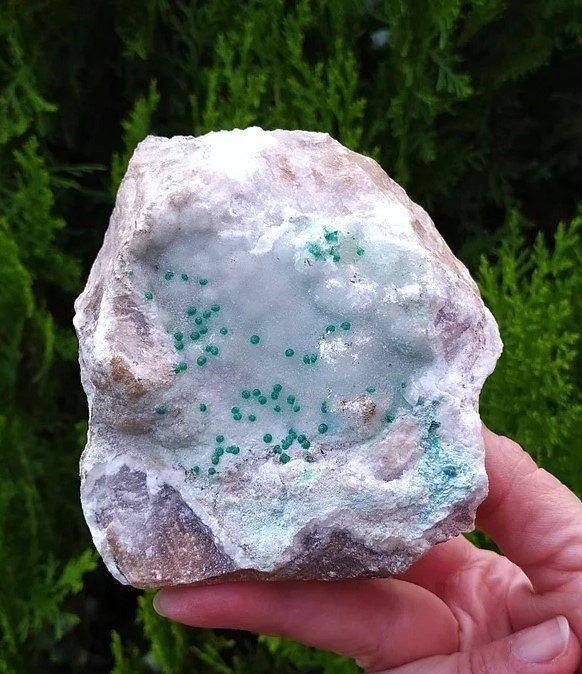 Indrukwekkend groot exemplaar van Cuprian Adamiet in, Verzamelen, Mineralen en Fossielen